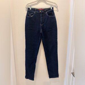 Gloria Vanderbilt Vintage Women's Blue Dark Wash High Waist Tapered Jeans Size 6